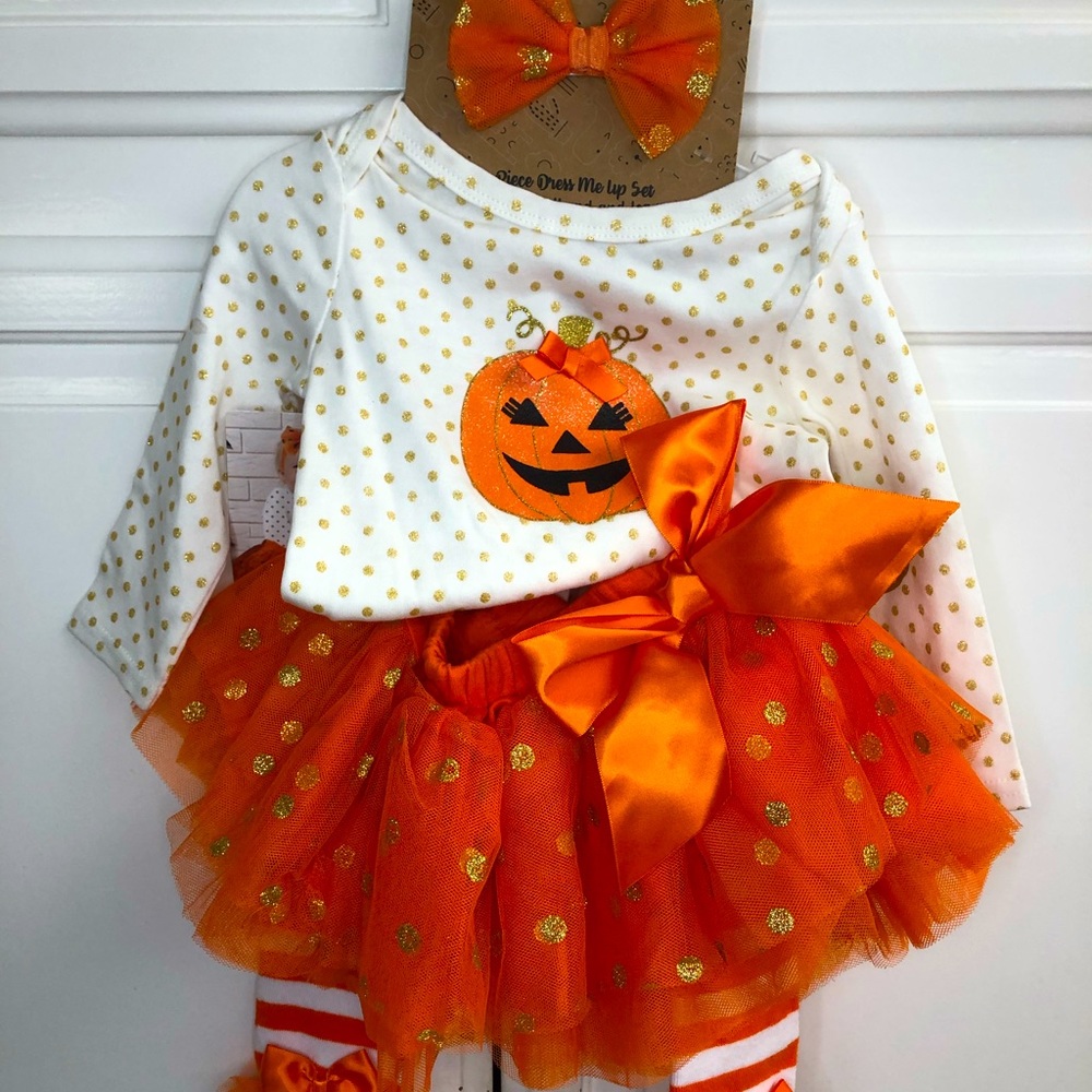 NWT Halloween Baby Girl 4 piece dress me up set by Baby Essentials